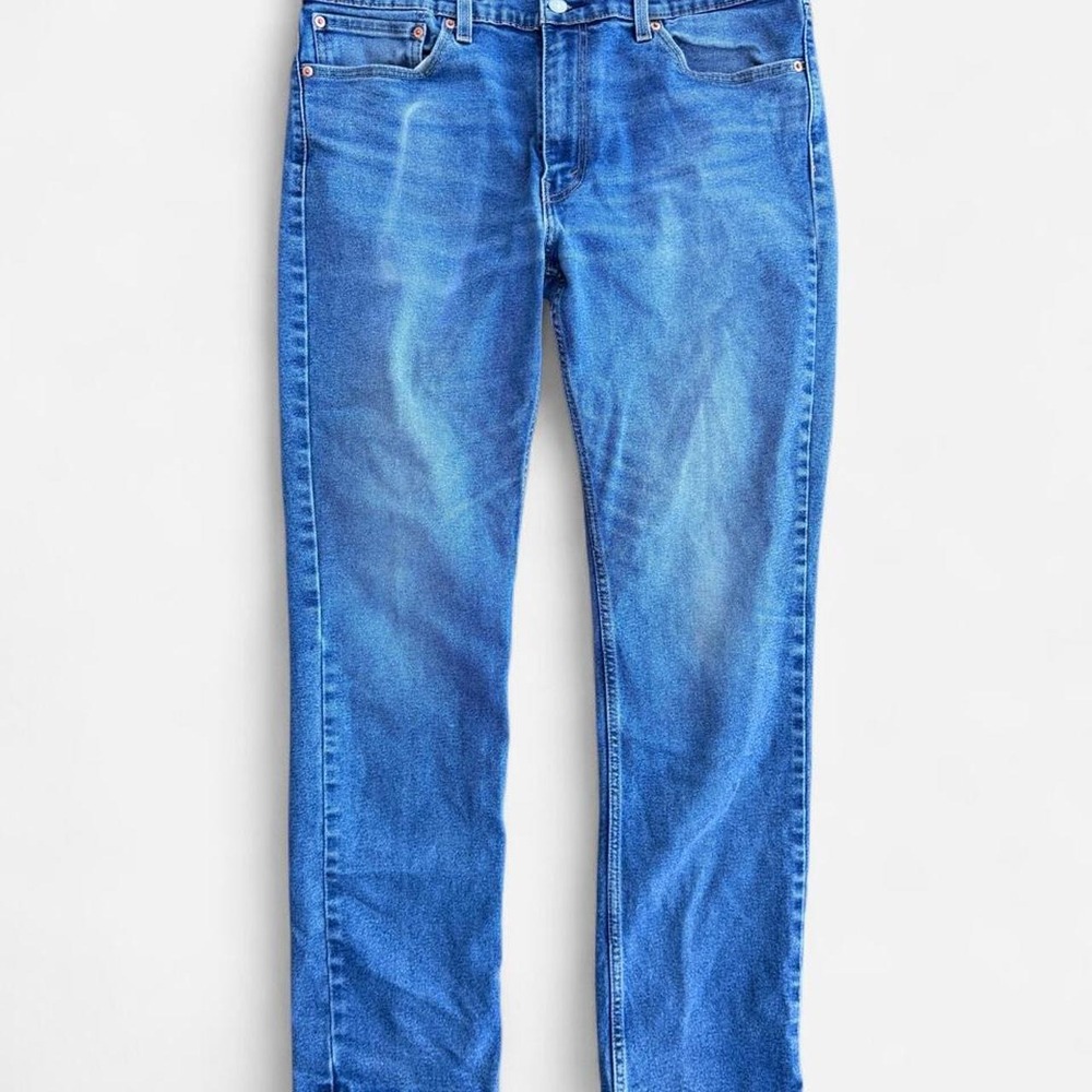 Levis 511 Blue Jeans Mens Vintage Denim Slim Fit Medium Wash Straight Leg